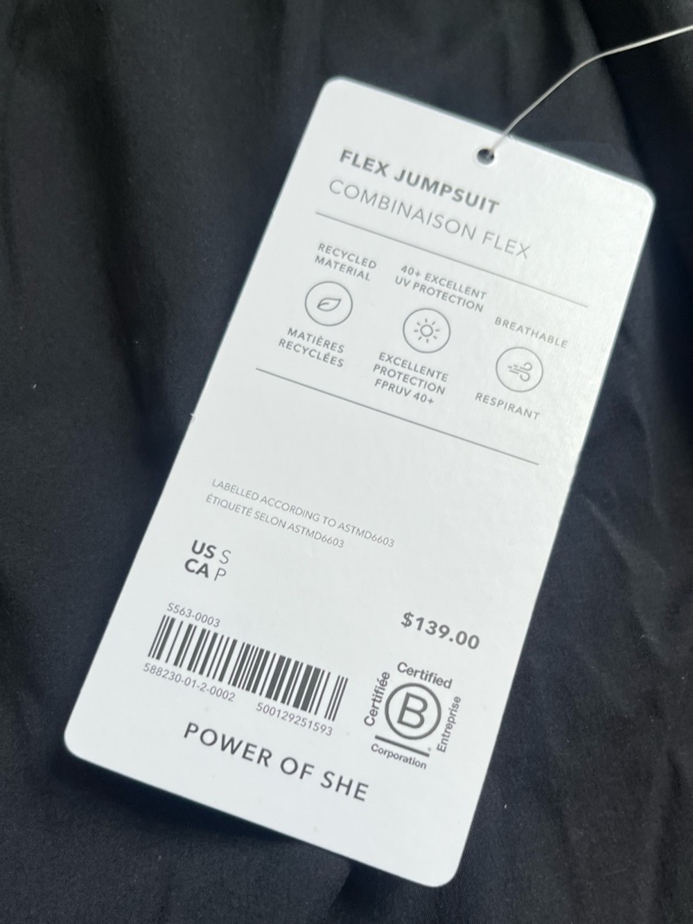 NWT Athleta Flex Jumpsuit | Black | Size Small - Picture 9 of 10